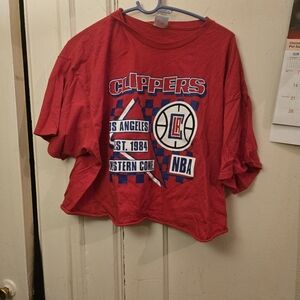 Junk Food Clothing Red Los Angeles Clippers Graphic Tee